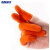 海斯迪克 加厚防滑护指 耐磨乳胶手指套 橘黄色2.7cm/M码【100只】