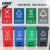 安赛瑞 分类脚踏垃圾桶 新国标加厚分类垃圾箱 20L 户外大号工业商用环卫塑料垃圾箱 红色700049