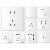 鸿雁开关面板X7系列白色家用墙壁暗装一开双五孔10a插座二三插电源面板窄边框