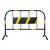 Denilco【黑黄色铁马1*1.5米带板加固1.5公斤】铁马护栏商场排队围栏交通安全道路围挡公路施工市政隔离栏	