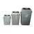 海斯迪克 gnjz-1275 塑料长方形垃圾桶 环保户外翻盖垃圾桶 可定制上海分类垃圾桶 60L无盖 绿色
