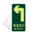 谋福CNMF 消防标识指示牌荧光地贴夜光紧急通道自发光地滑贴警示疏散标志牌 （地贴 左向）790
