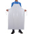 加厚白色围裙防水围裙防油围裙PVC工业防酸碱围裙耐磨级围裙 白色厚版110*80围裙+套袖