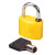 沸耐笙 FNS-24450 物业网吧机箱锁防水梅花塑钢锁 35mm/黄色通开 1把