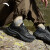 安踏探野丨徒步鞋男登山户外夏季跑步鞋子男运动减震耐磨增高运动鞋 黑-2 42.5