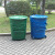 品乐涤 户外铁皮垃圾桶 圆形绿色环保加厚分类特大号挂车桶 绿色 1.8厚（有盖） 1个