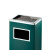 南 GPX-24 南方长形丽格座地烟灰桶 垃圾桶 公用不锈钢垃圾箱果皮桶 墨绿色  内桶容量15升