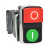原装施耐德电气品牌XB4BL双头启动停止按钮BW带灯复位开关 红黄蓝绿白颜色DC24V 220VAC XB4-BL73415 1开1闭