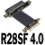 PCI-E x4延长线转接线 x8 8x 4x PCIe4.0高速稳定 可转向加长1U R28SF 4.0 30cm