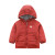 拉比儿童连帽外套冬洋气男女童棉服保暖夹棉外套上衣 橙红 100码/参考身高90-100cm