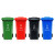 兰诗（LAUTEE）YY-240G 新国标大号分类垃圾桶  户外环卫垃圾桶 240L蓝色-可回收物