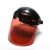 电焊面罩头戴式防护焊工轻便PC面屏飞溅防打磨二保氩弧防烤脸焊帽 酒红色面罩