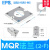 SMC型高速气动旋转接头MQR2/4/8/12/16-M5 360度气动滑环多路接头 MQRF-2法兰支架