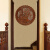 沃皓（wohao）东阳木雕中式客厅墙面复古装饰挂件木制雕花实木圆形工艺壁挂 58cm家