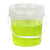 希万辉 塑料外卖打包装桶果酱桶塑料桶带盖密封小桶子胶水桶 6L白色矮款 （2个）