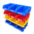 里蚂加厚斜口零件盒 塑料元件盒 货架物料盒 螺丝收纳盒组合式零 件盒 B2（加厚）450*200*180 蓝