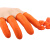 者也 橙色防滑手指套 耐磨加厚乳胶指套 M/中号 100只