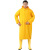 黄色连体雨衣PVC带帽贴布长款雨衣套装涂层防水服雨披IMPA190431 黄色 XL