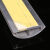 自粘型铝合金地线槽半圆明装弧形地板明线走线槽2米金属防踩防压 PVC仿瓷3号纯白色长度2米 低于1