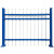 鲁工  加厚锌钢围墙护栏隔离栏庭院工厂围栏学校栏杆喷塑栏铁艺栅栏定制 【普通】3横杠 1.0米高 (每米价格)