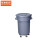 京洲实邦   加厚圆形塑料带盖带轮子可移动大容量垃圾桶B 120L斜盖弹盖垃圾桶带轮