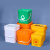 加厚塑料桶正方形5/10/25L公斤升带盖可坐凳钓鱼桶酱料包装桶 正方形桶-10L-橘色