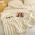 VANTABLACK加厚兔毛绒毛毯冬季珊瑚绒小毯子办公室披肩午睡毯床上用沙发盖毯 兔兔毯-本白 【100x150cm】铺盖两用毯 撸猫式