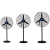海斯迪克 HKW-321 工业风扇 强力电风扇 立式强力大风量摇头落地扇 商用风扇 落地扇塑叶 500型