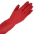 海斯迪克 HK-782 加厚乳胶手套 牛筋加长橡胶手套 洗衣洗碗清洁手套红色38cm长 S（5双）