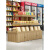 中岛展示台展示柜超市堆头促销台货架化妆品茶叶店货柜流水台圆形 长方形1.6米木边框加柜子