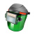 GJXBP真彩白光自动变光焊帽电焊二保头戴式头灯全脸可调绿屏面罩 真彩S1+10保护片+头灯 可调节/