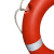 金固雨 船用专业塑料聚乙烯救生圈实心CCS款海事2.5KG+8mm30米绳子+浮环+钩（1套装）