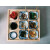 欧美品质九宫格调料盒 商务调料盒亚克力杯调料盒火锅调料盒蘸料 透明白6只杯子