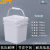 贝傅特 密封打包桶 加厚塑料桶带盖密封包装桶果酱桶多规格 正方形桶-9L-白色
