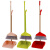 海斯迪克 gnjz-1234 商用塑料软毛扫把簸箕套装 办公室扫帚垃圾斗组合扫地垃圾铲 粉色（12套）