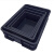 亚岳防静电周转箱电子元件物料盒黑色多规格方型PP塑料箱胶框 600*500*400mm