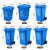 领象 上海分类垃圾桶 加厚户外环卫垃圾桶大号带盖小区物业酒店学校大垃圾桶 黑色240L 干垃圾