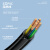  隆言 M12连接器5芯公头带线PLC传感器电缆防水阻燃航空插头线束A型直头款0.5m LY-PC3C51
