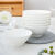 SEVENMOONS景德镇陶瓷碗家用新款手绘白色斗笠碗简约中式吃饭碗的 4.5英-寸白-色斗笠碗10-个装