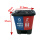 脚踏干湿垃圾桶小号可回收有害四色幼儿园室内上海垃圾分类垃圾桶 20升双桶：可回收+有害物 脚踩