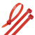 飞尔（FLYER）红色尼龙扎带 主机装机 园艺线缆 桌面理线束线捆扎绑带【国标 150×3.6mm 500条】
