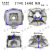 适用于机柴油机水泵配件2寸3寸4寸高扬程泵座法兰盘底座泵盖连接盘 3寸【带槽长轴 浅款】泵座