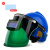 安全帽电焊面罩防护罩脸部头戴式全自动变光焊帽烧焊氩弧焊工 小视野-蓝色安全帽送10保护片