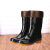钢米 雨鞋男士水鞋雨靴防滑防水水靴 中筒加绒（加毛口套）(单位：双) 43 黑