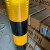 红白黄黑警示桩反光膜电线杆反光贴交通膜电力膜安全柱子 反光黄黑高度120cm长度1米