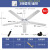 奥克斯 AUX 56寸白色五叶吊扇遥控铝线 工业级大风力吊顶扇高品质降噪电风扇 AUX-FD-140AR5-DSDG-YKQ