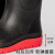 高筒防护耐磨雨靴 男女户外防水胶鞋 标准款红底 43码