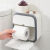 定制壁挂卫生间卫生纸盒防水式厕所适用于纸盒抽纸巾免置物架打孔 单层透明粉大号