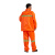 大杨RF712牛津布双层反光雨衣雨裤套装 橘色165以下 防汛救援环卫分体透气防雨服 定制