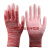 瓦工手套 PU浸塑胶涂掌涂指 尼龙劳保耐磨工作防滑 劳动干活薄款 红色涂指手套(12双) S